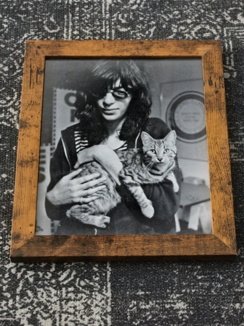 Joey Ramone Holding Cat Photo Print 8x10 Vintage Punk Rock Music Wall Decor Art